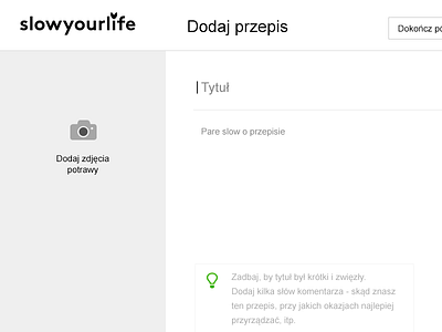 Slowyourlife – add recipe 2 life mockup recipes slow slowyourlife ux website