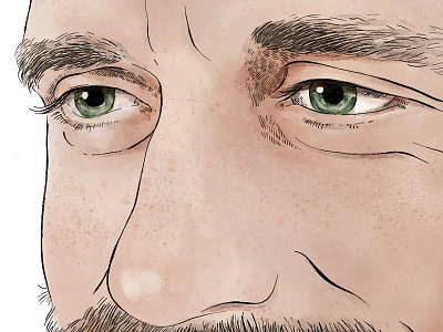 Floating Stewf digital illustration illustration people portrait stephen coles watercolors