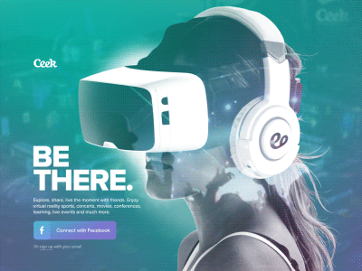 Ceek Landing Page (Video Header) green landing page layout teal turquoise ui video video header web web design website