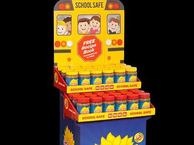 SunButter School Safe Shipper Display display product design school safe shipper store display sunbutter