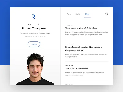 Personal Website 2 - Blog article blog clean minimal personal portfolio simple ui ux website white