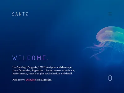 Santz • Nonsense exploration exploration hero portfolio ui