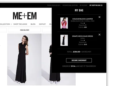 ME+EM mini basket ecommerce fashion mini basket