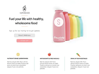 Designlab Assignment #1 design designlab smoothie ui web