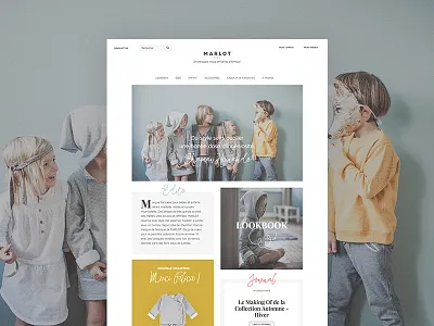 Marlot Paris ecommerce fashion french kids lookbook prestashop responsive shop webdesign