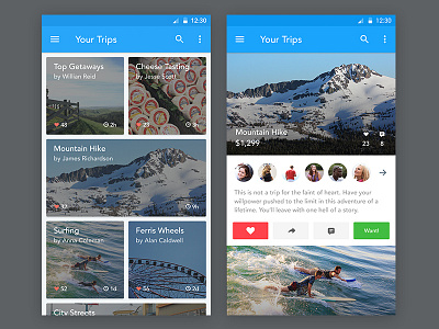 Adventures clean design details icons ios photo tabbed tabs ui ux