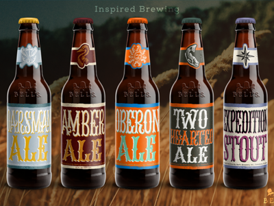 Bells 3rd alcohol art beer bells brewery concept design illustration label logo michigan