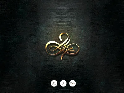 2 + 4 + Infinite 2 24 4 branding gold infinite logo mark symbol