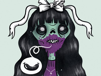 Zombie hot dog illustration zombie