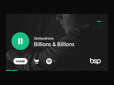 Bop Web Player animation app flat gif music player ui user interface ux