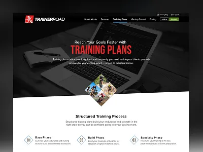 Structured Training Plans app application bike branding cycling training ui ux