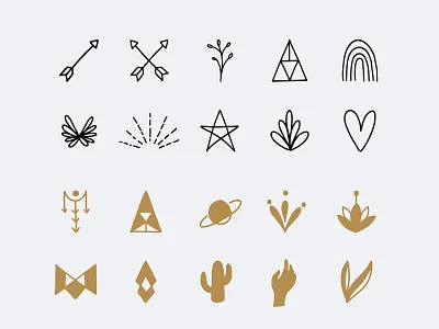 Hand Drawn Symbols Kit boho branding color symbols doddles elements filled symbols hand drawn art hand drawn vector elements icons identity line icons line symbols logo elements symbols vector vector symbols vectors