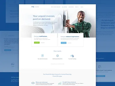 LSQ Funding Website Redesign homepage marketing site web web site website