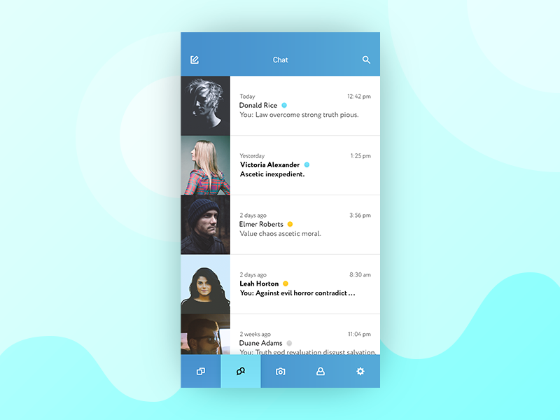 Minimalistic Chat chat messages minimalistic ui ux