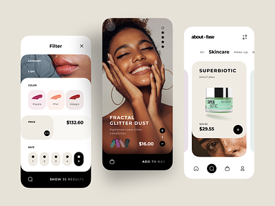 Makeup Product App Design app beauty care cosmetic cosmetology design ecommerce ios makeup mobile product shop shopping skin store ui ux