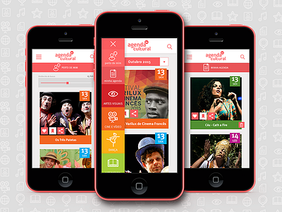 App Agenda Cultural Bahia agenda app bahia brazil culture design flat design icons interface ui ux