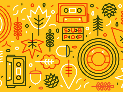 Sub Pop Fall 2015 fall leaf leaves orange record sub pop tape