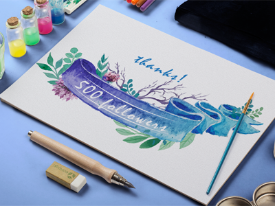 Thanks! illustration thank you card