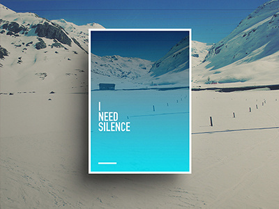 The Mountain blue color design fresh i love minimal minimalism mountain nature poster snow winter