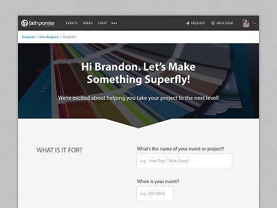 Graphics Request Form church form intranet