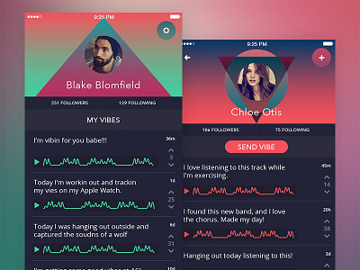 Vibes With Me audio gradient media mobile social