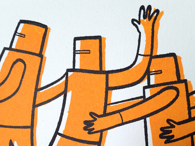 Robot Conga conga illustration robots screen print