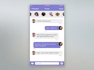 hour01 - Chat Message chat contact conversation messages mobile notification ui