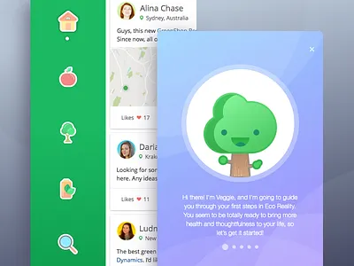 Veggie App Concept app eco green illustration ios menu mobile ui ux vegan