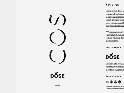 COS x DOSE cold pressed cos dose juice label print proposal