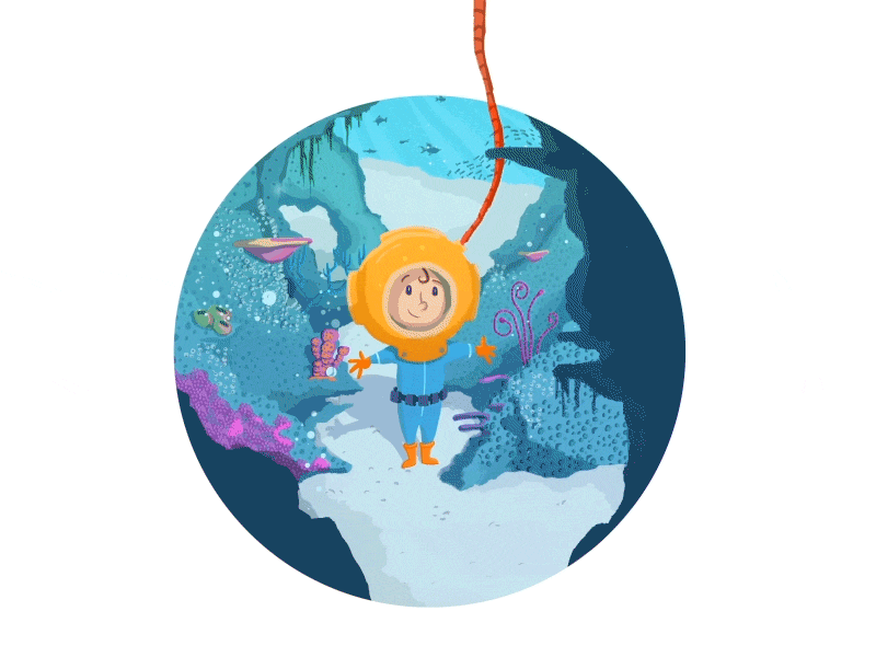 Adventures Underwater adventure book children illustration kids ocean reef underwater
