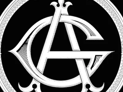 AG monogram custom lettering monogram vector vintage