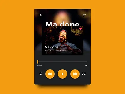 Music Player app clean design flat interface material design minimal music player player ui user interface webdesign