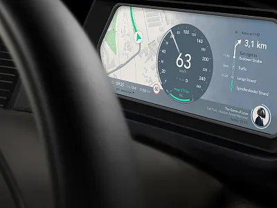 Automotive UI automotive car concept embedded graph tesla ui