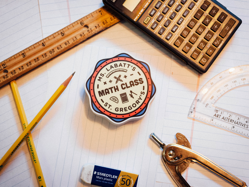 Math Class Badge badge math sticker