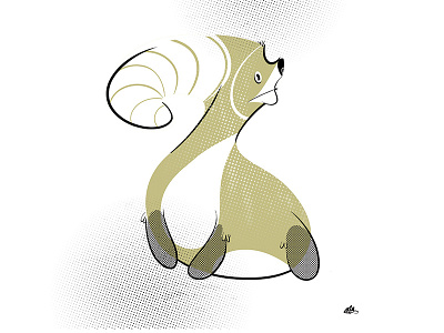 Rambie animal character creature digital drawing halftone illustration mizzmeister ram texture