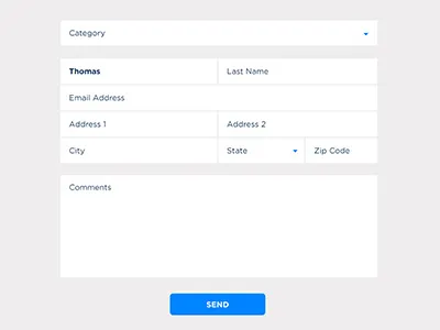 Contact Form clean contact contact form flat form send ui