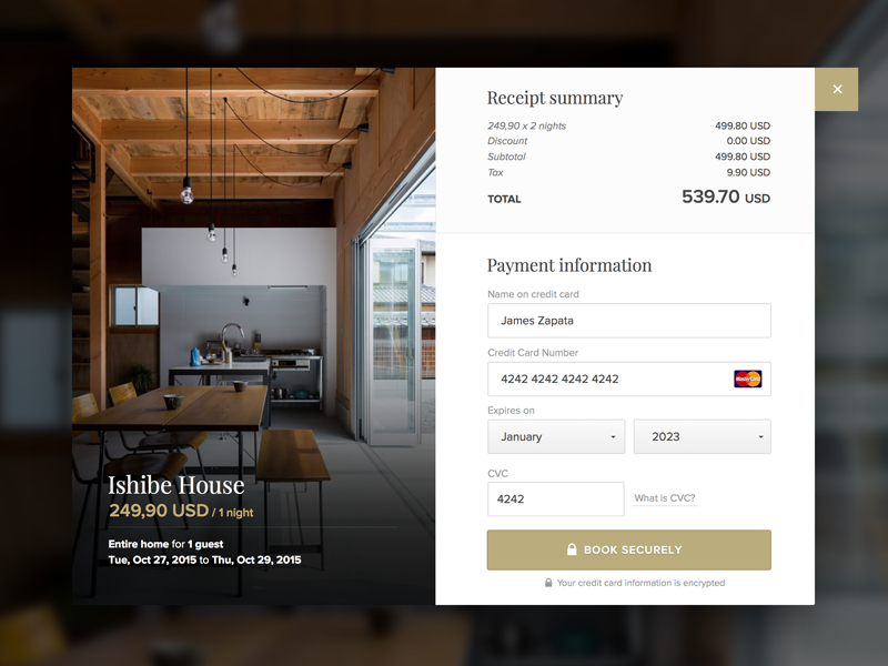Credit Card Checkout checkout credit card dailyui interface luxury modern payment ui widget