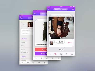 e commerce app app dashboad interface template ui ux