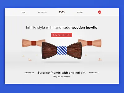 Woodfly bowtie clear eshop simple webdesign wood
