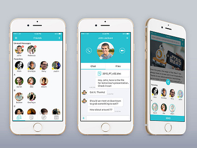 Chat app design app chat contact design icon ios list menu mobile notification ui ux