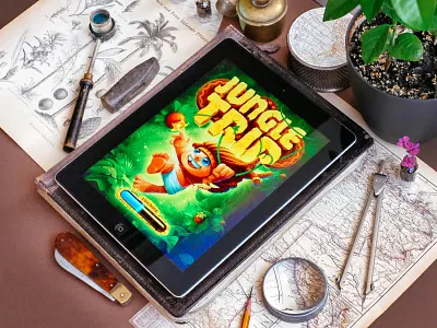Jungle Trip concept app artua character concept forest game illustration ios journey jungle splash screen trip