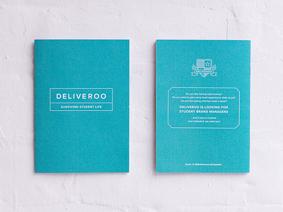 Surviving Student Life Handbook book deliveroo design fresher gif handbook illustration notebook print school teal typography