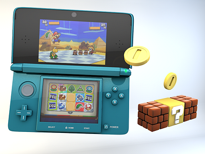 Original Nintendo 3DS Tweaks 3d 3ds cinema 4d mario modeling nintendo