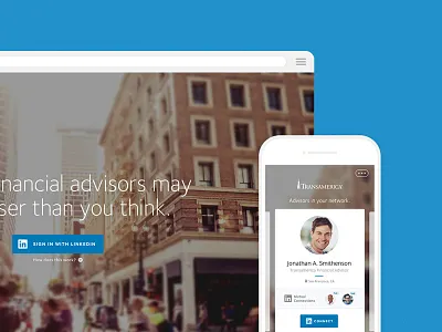 LinkedIn Tool - Find an Advisor interface linkedin mobile ui ux