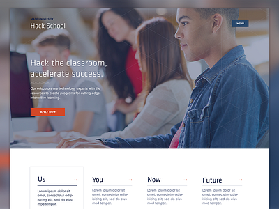 Hack School Web design ui web web design