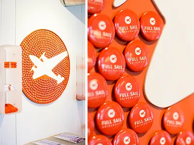 Welcome Center button magnets environmental design magnets