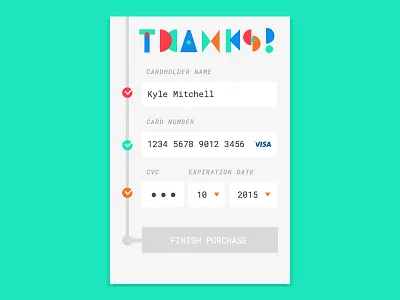 Daily UI 002 - Credit Card Checkout credit card checkout dailyui dailyui002