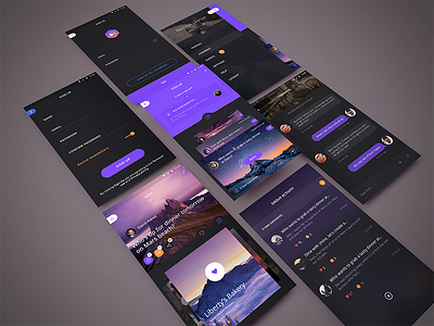 TOSS up app redesign concept (all screens) chat comment event likes opinion planning poll question social tossup ui votes