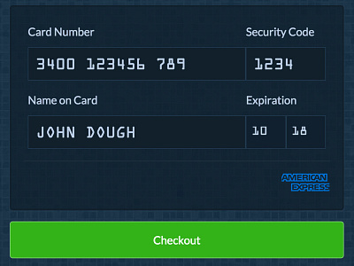 Credit Card Checkout #002 002 credit card dailyui payment