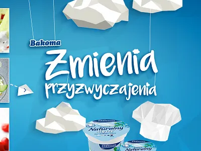 bakoma kuchnia jogurtowa bakoma blue clouds low poly white